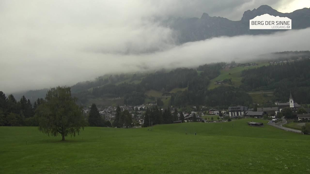 Archiv Foto Webcam Leogang Dorfblick