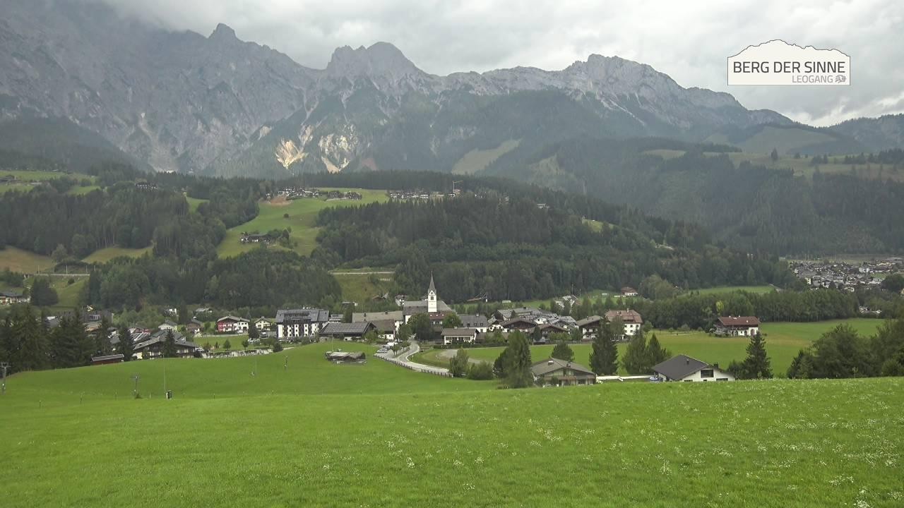 Archiv Foto Webcam Leogang Dorfblick