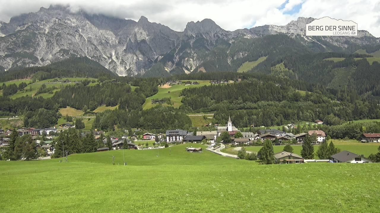 Archiv Foto Webcam Leogang Dorfblick