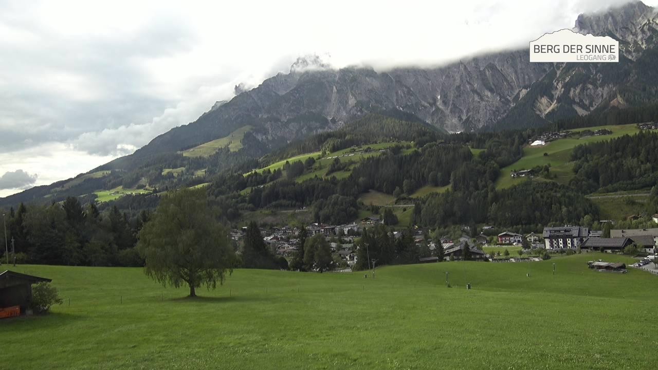 Archiv Foto Webcam Leogang Dorfblick