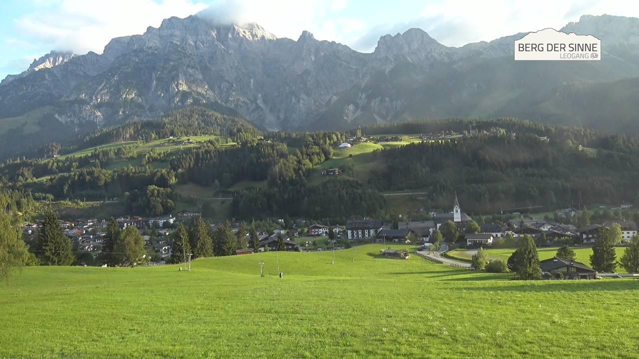 Archiv Foto Webcam Leogang Dorfblick
