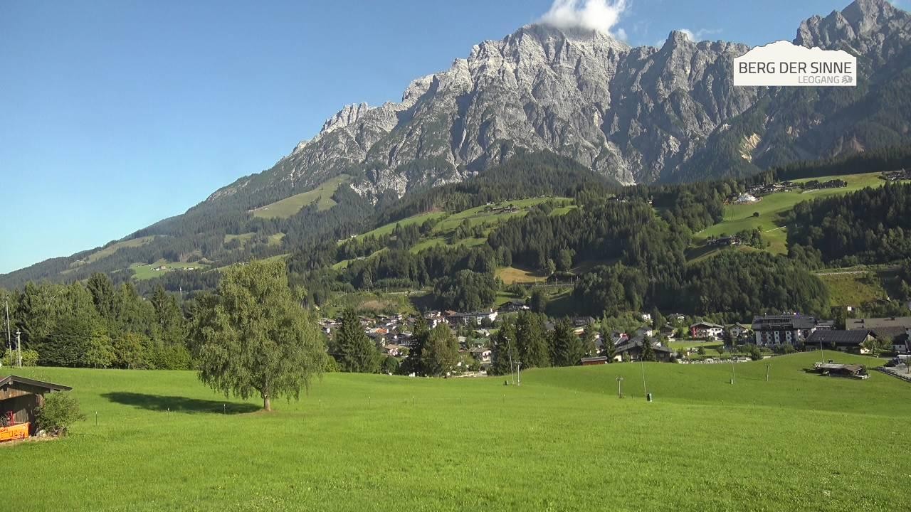Archiv Foto Webcam Leogang Dorfblick