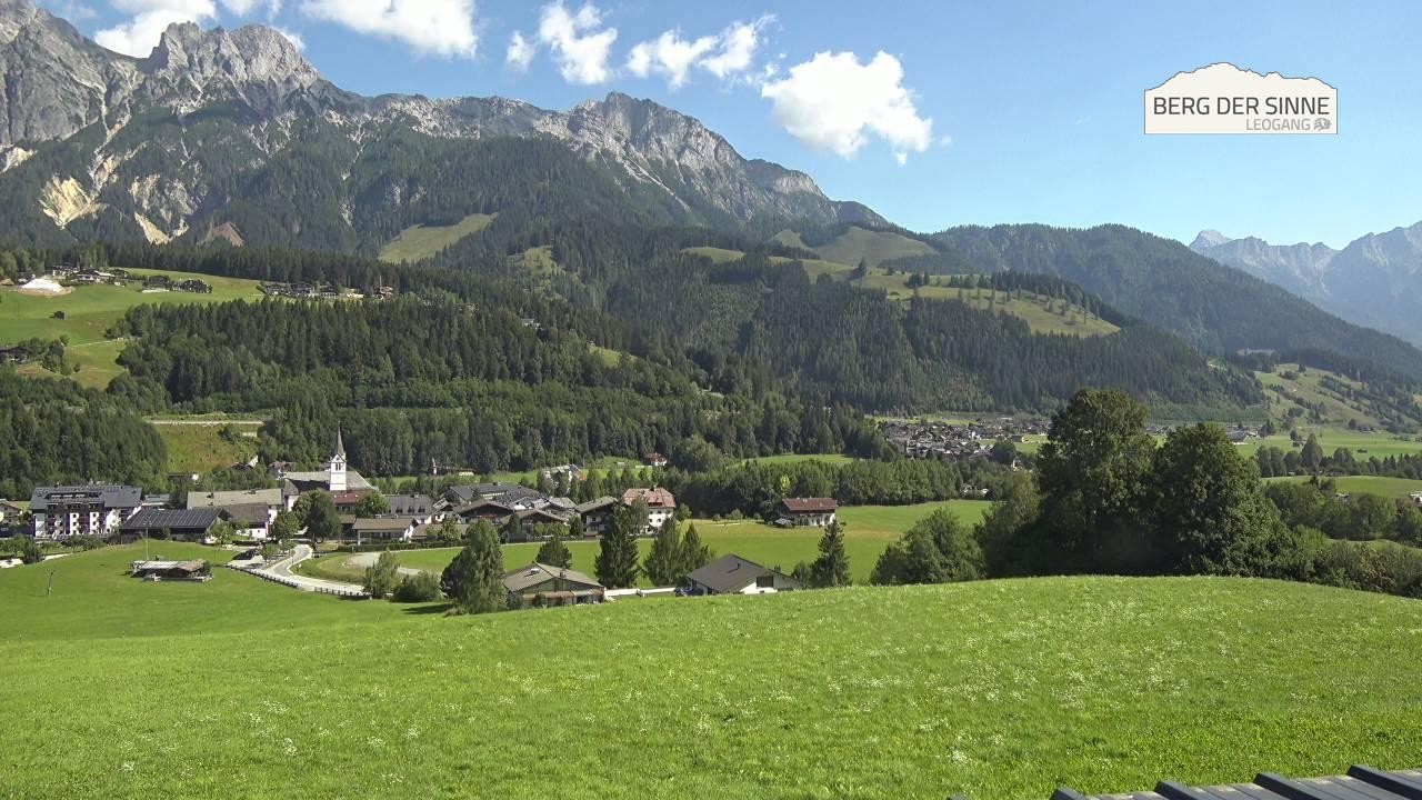Archiv Foto Webcam Leogang Dorfblick