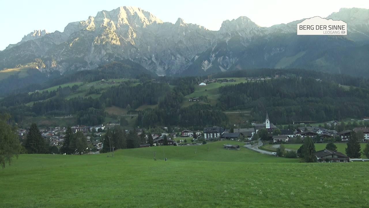 Archiv Foto Webcam Leogang Dorfblick