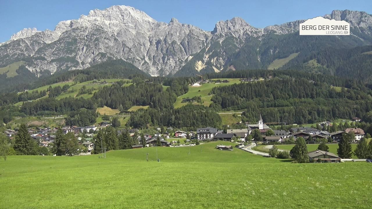 Archiv Foto Webcam Leogang Dorfblick