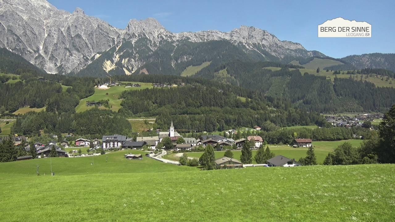 Archiv Foto Webcam Leogang Dorfblick
