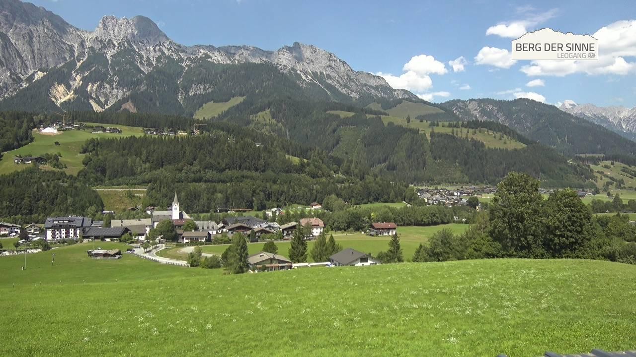 Archiv Foto Webcam Leogang Dorfblick