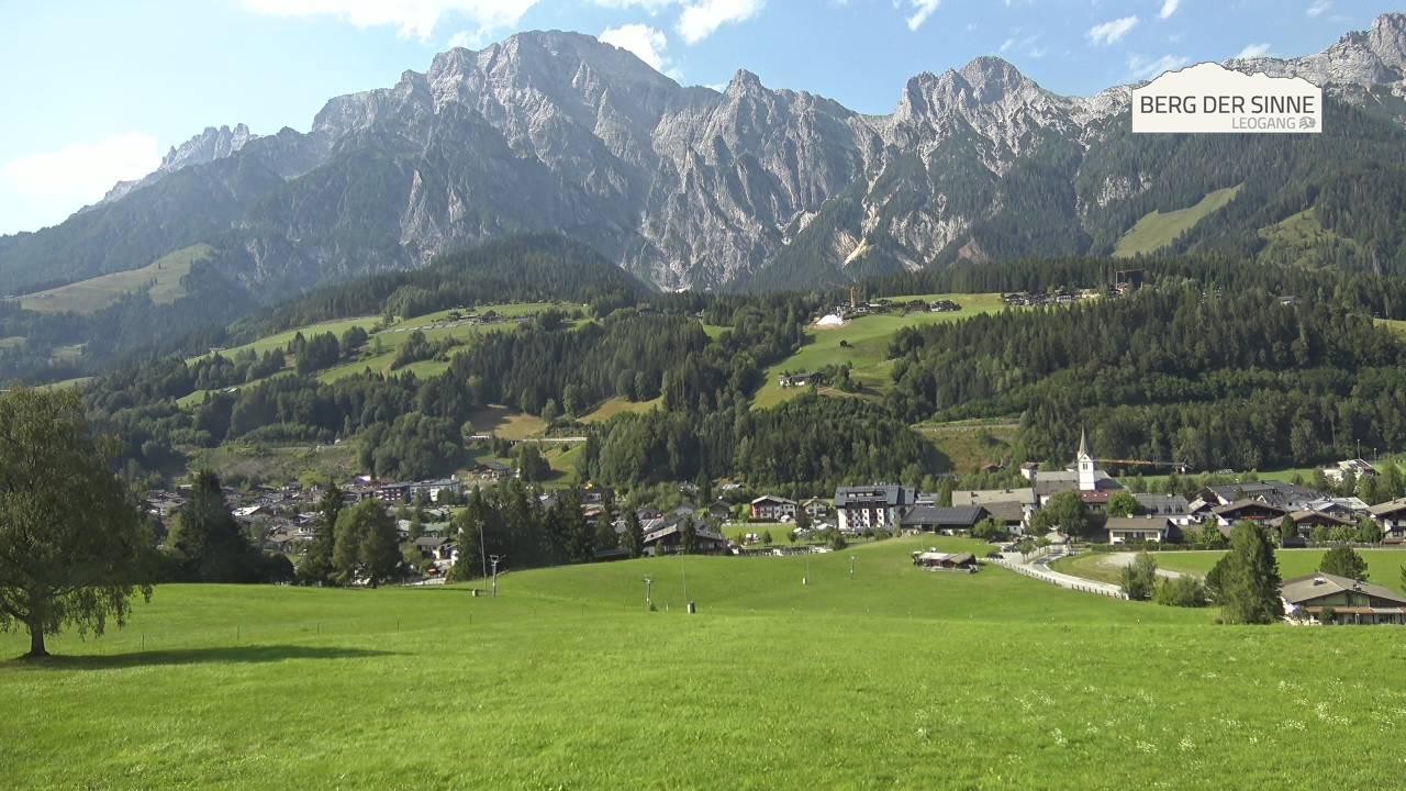 Archiv Foto Webcam Leogang Dorfblick