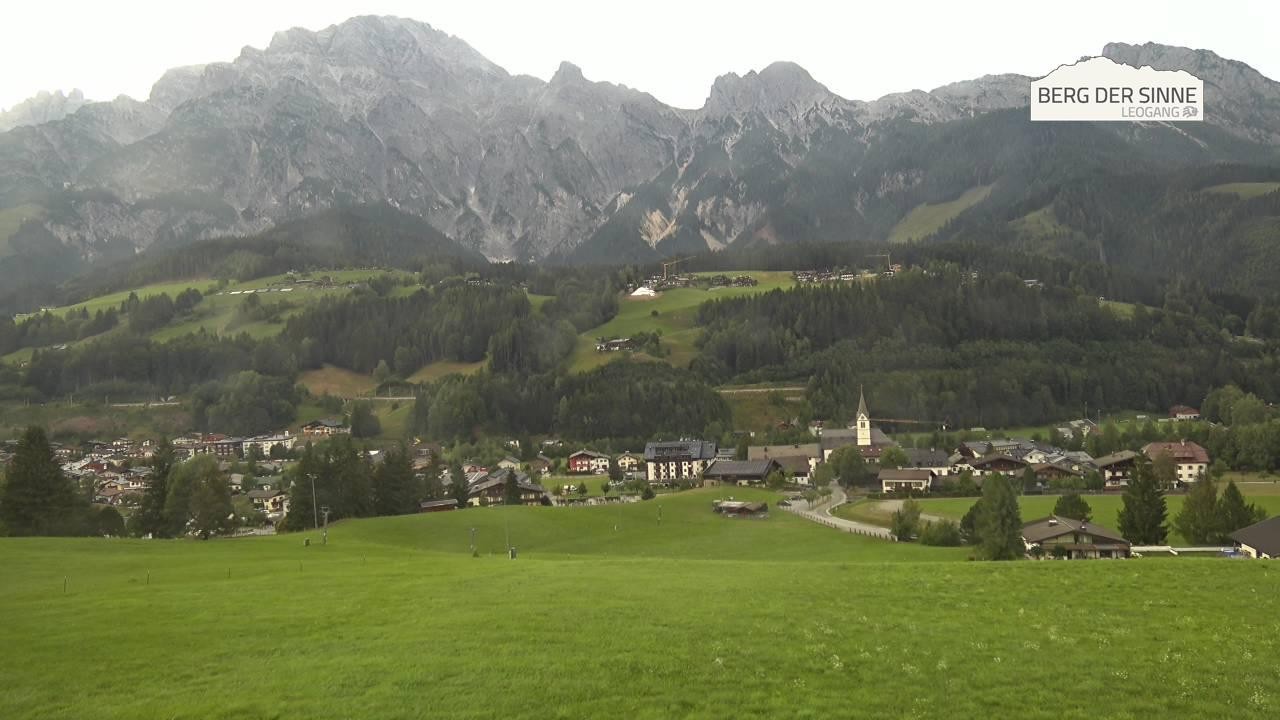 Archiv Foto Webcam Leogang Dorfblick