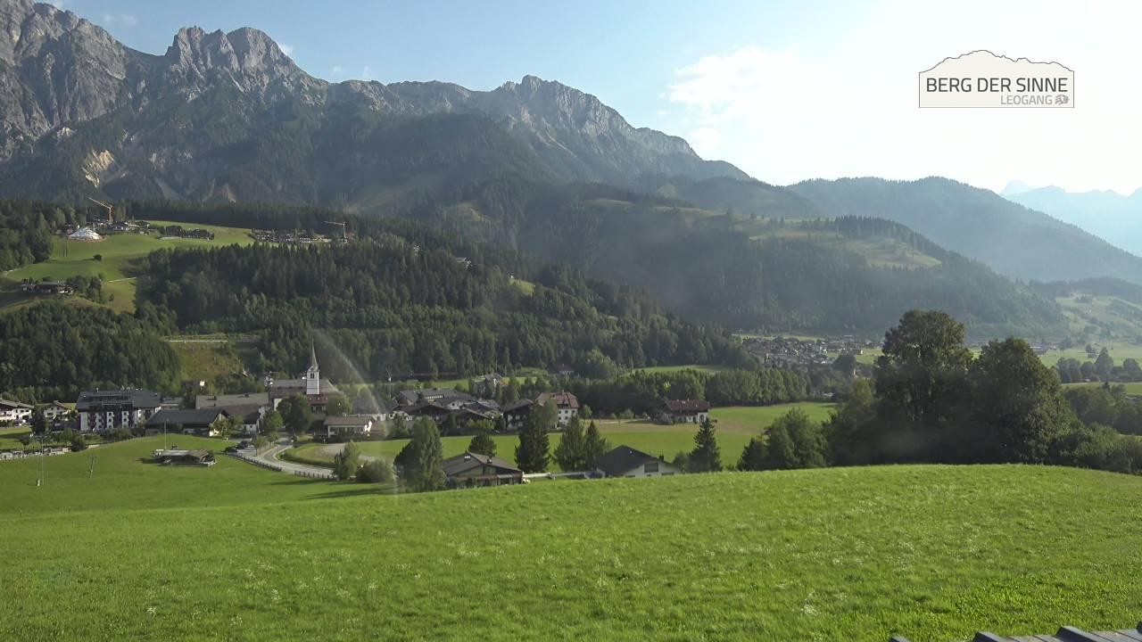 Archiv Foto Webcam Leogang Dorfblick
