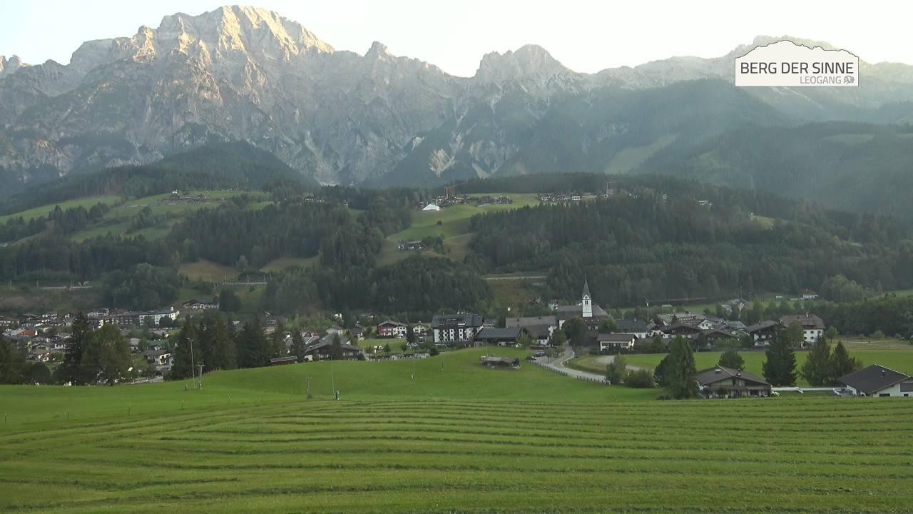 Archiv Foto Webcam Leogang Dorfblick