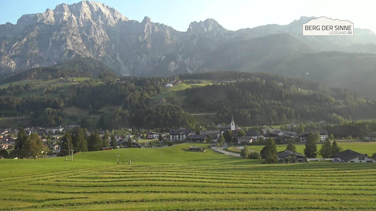 Archiv Foto Webcam Leogang Dorfblick
