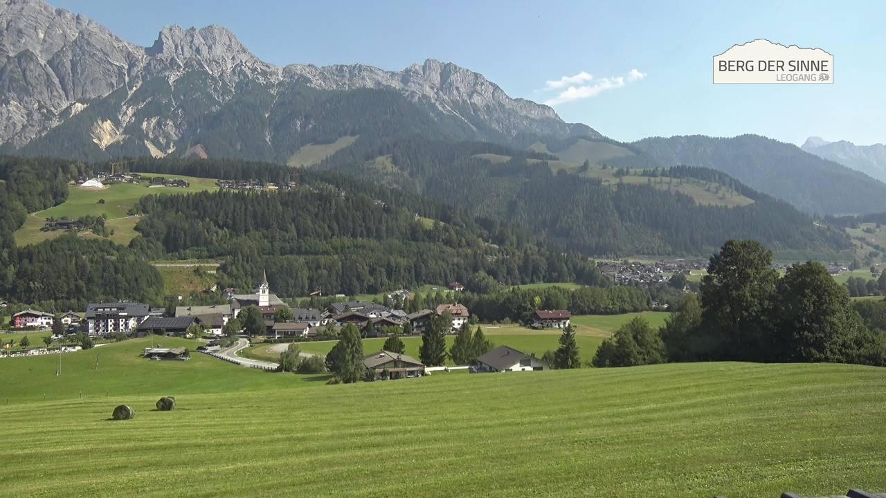 Archiv Foto Webcam Leogang Dorfblick
