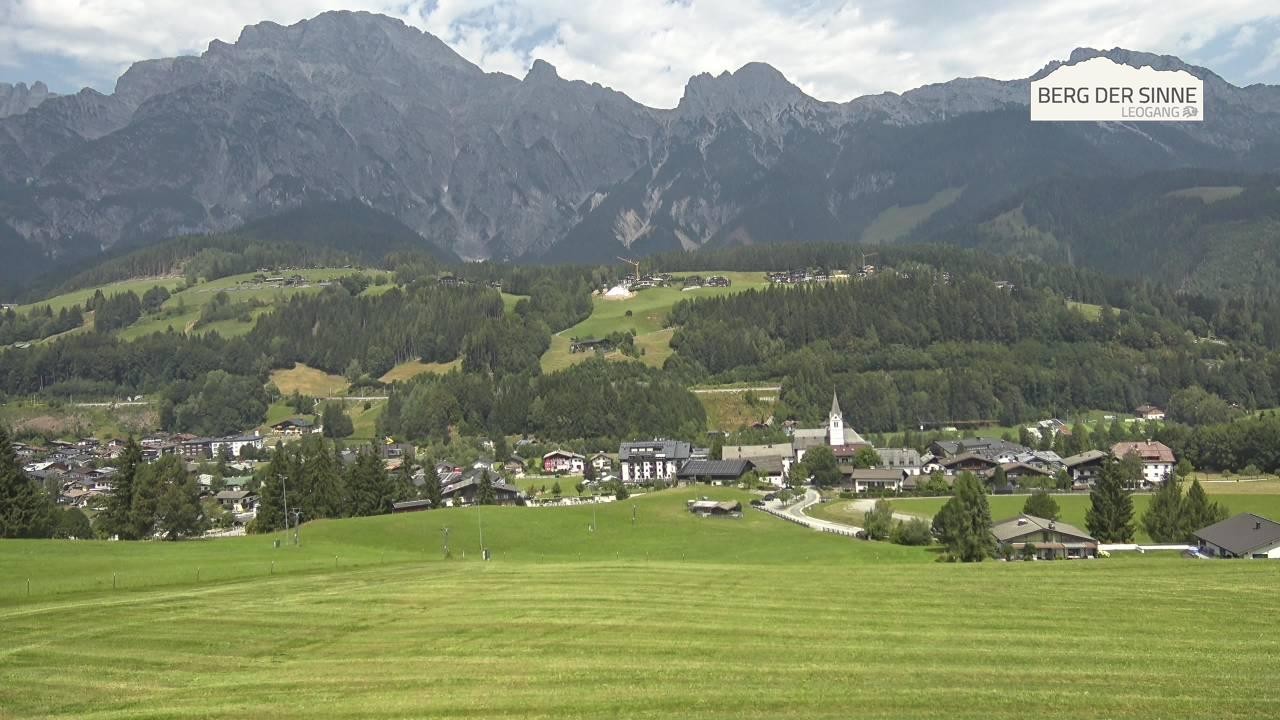 Archiv Foto Webcam Leogang Dorfblick