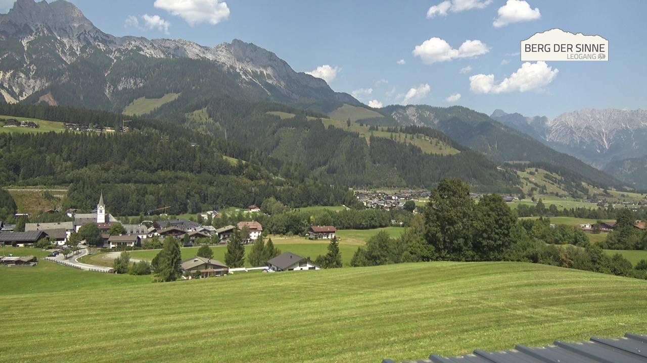 Archiv Foto Webcam Leogang Dorfblick