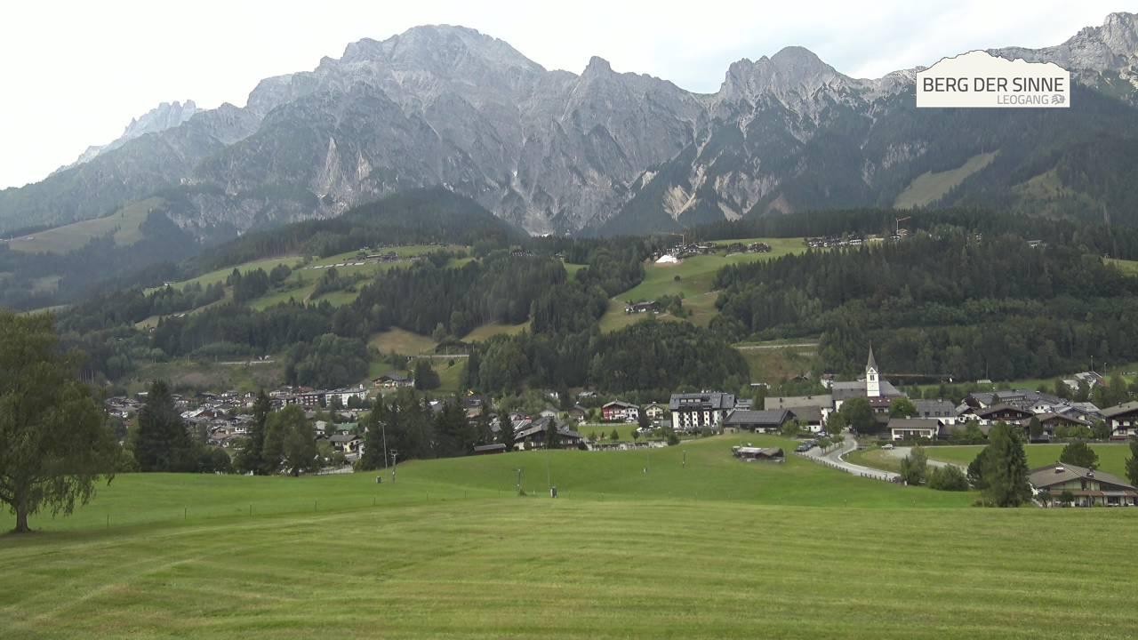 Archiv Foto Webcam Leogang Dorfblick