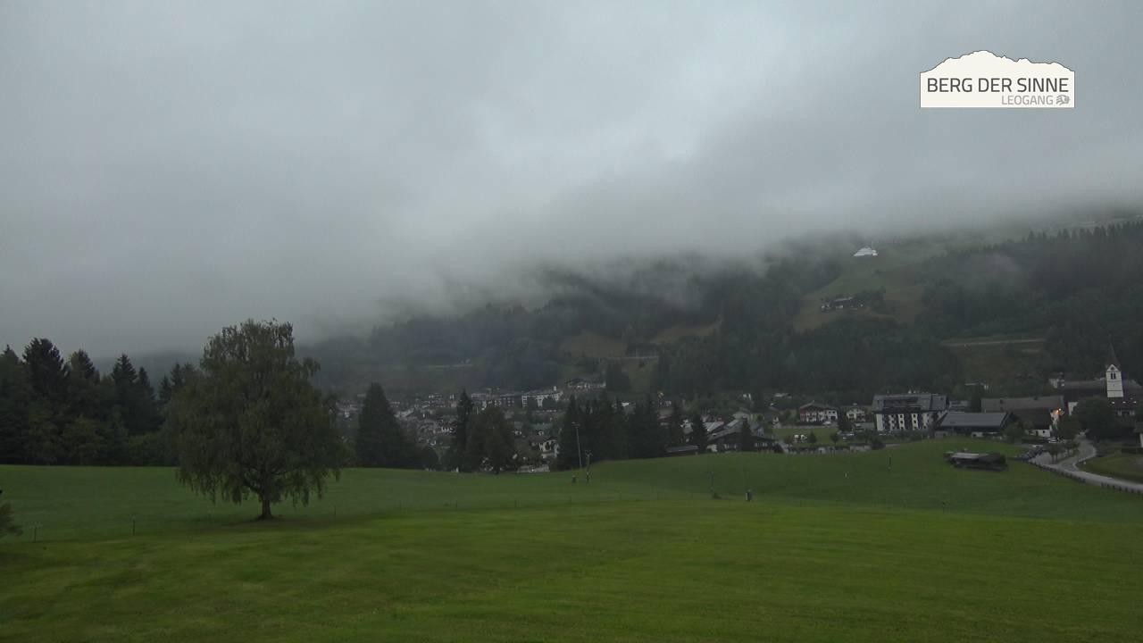Archiv Foto Webcam Leogang Dorfblick