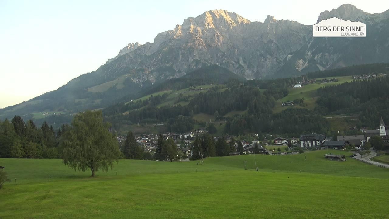Archiv Foto Webcam Leogang Dorfblick