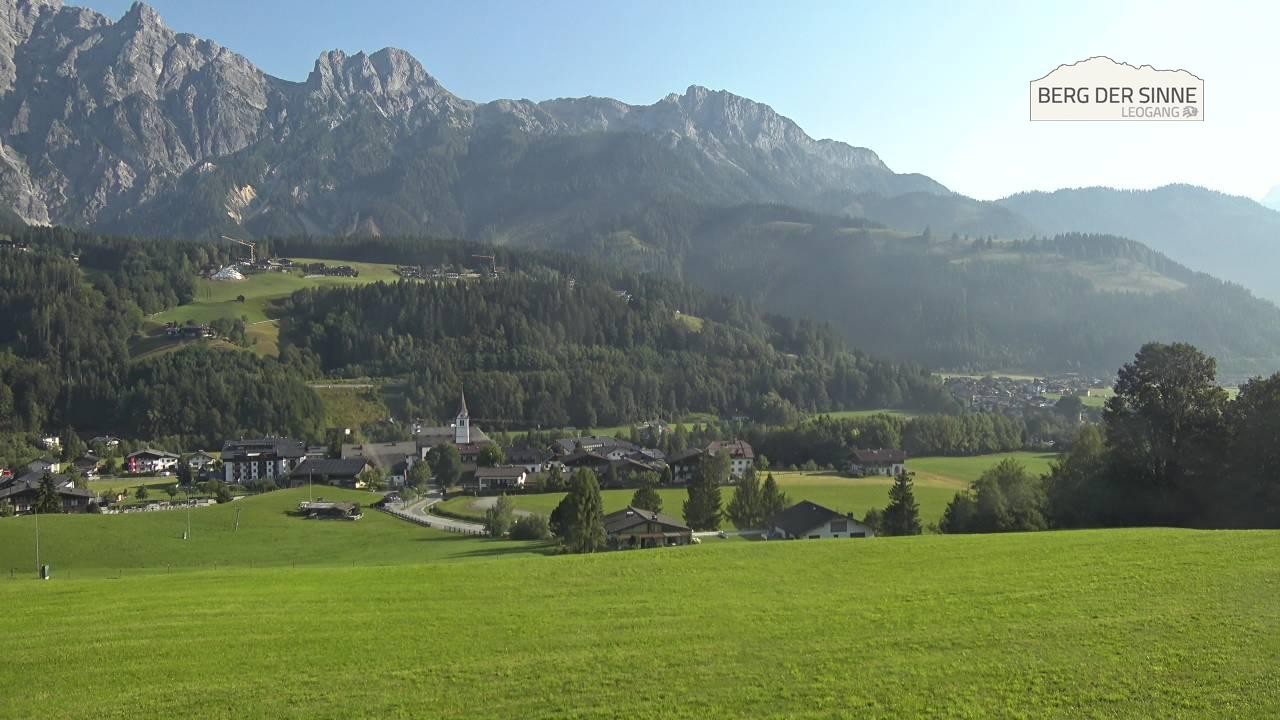 Archiv Foto Webcam Leogang Dorfblick