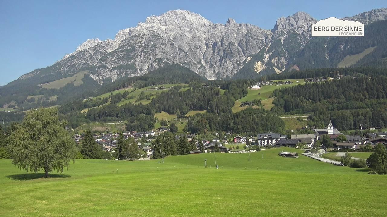Archiv Foto Webcam Leogang Dorfblick