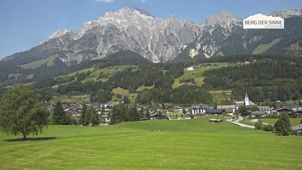 Archiv Foto Webcam Leogang Dorfblick