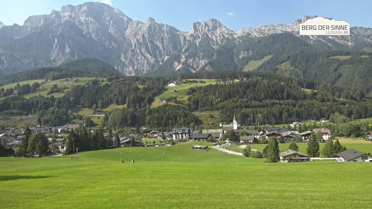 Archiv Foto Webcam Leogang Dorfblick