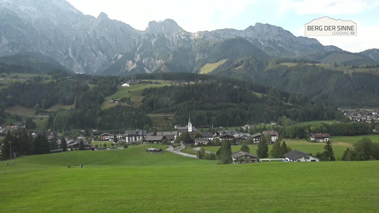 Archiv Foto Webcam Leogang Dorfblick