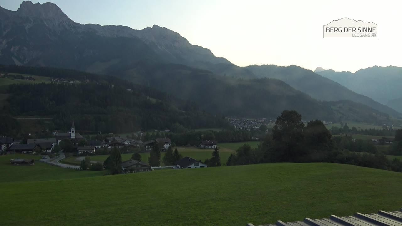 Archiv Foto Webcam Leogang Dorfblick