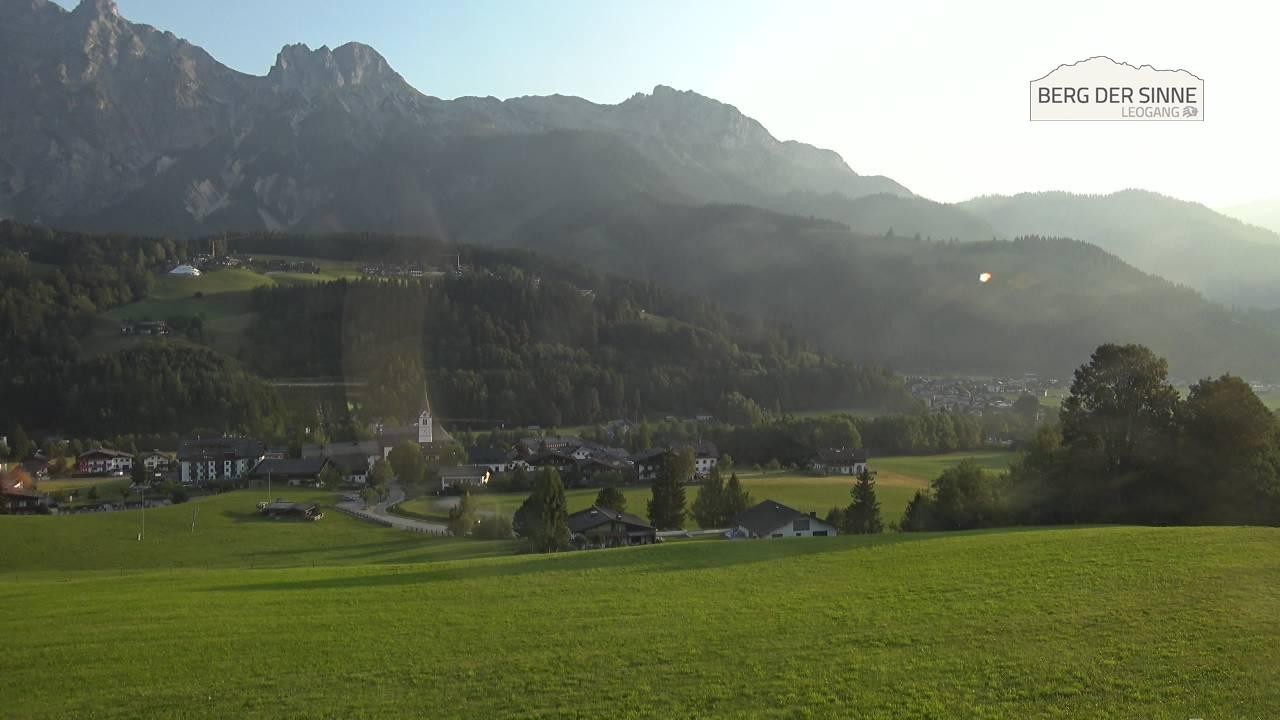 Archiv Foto Webcam Leogang Dorfblick