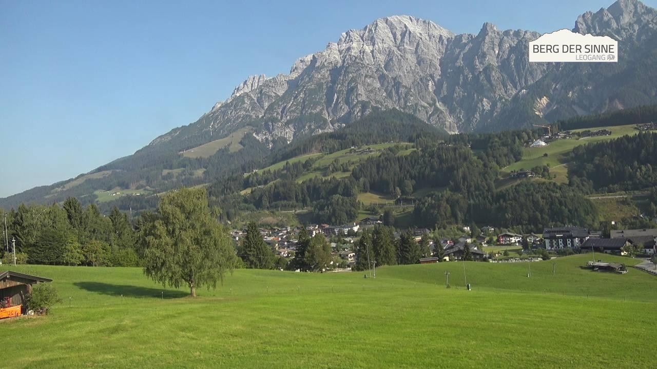 Archiv Foto Webcam Leogang Dorfblick