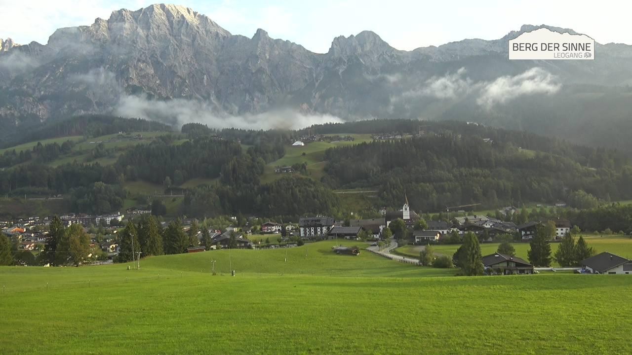 Archiv Foto Webcam Leogang Dorfblick