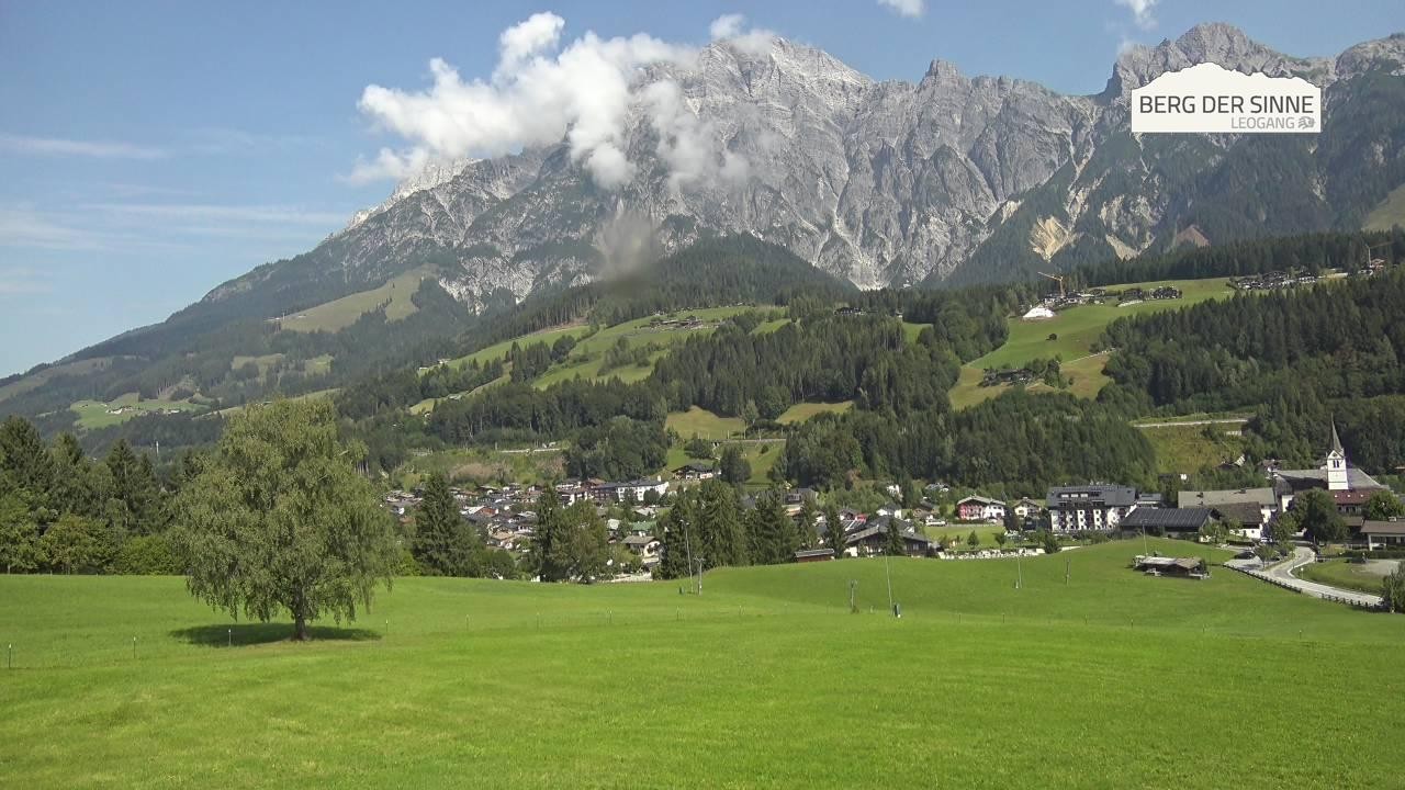 Archiv Foto Webcam Leogang Dorfblick