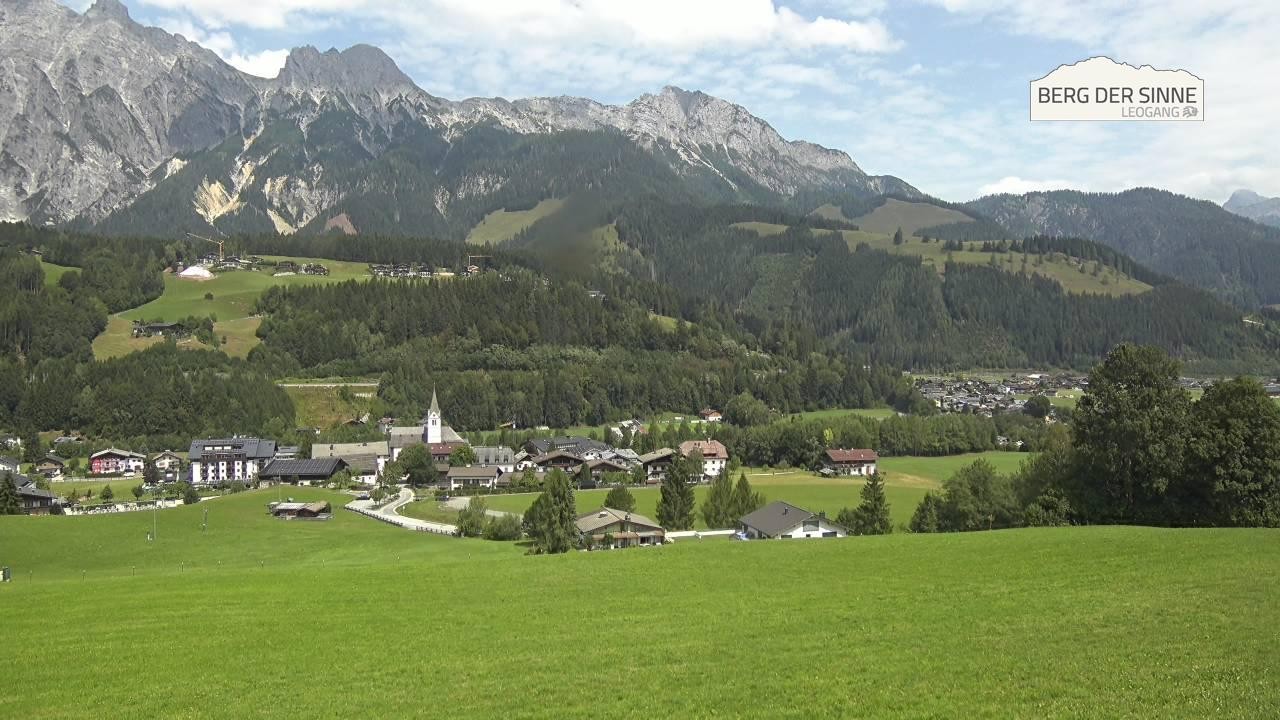 Archiv Foto Webcam Leogang Dorfblick
