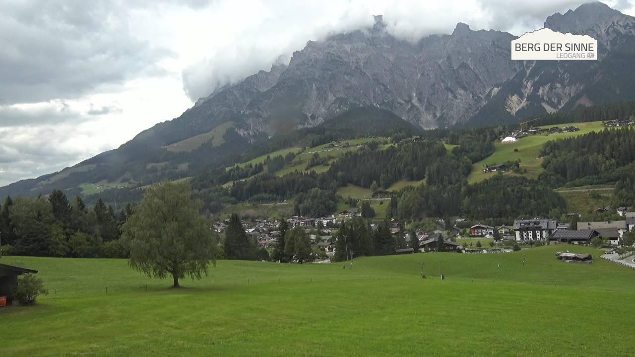 Archiv Foto Webcam Leogang Dorfblick