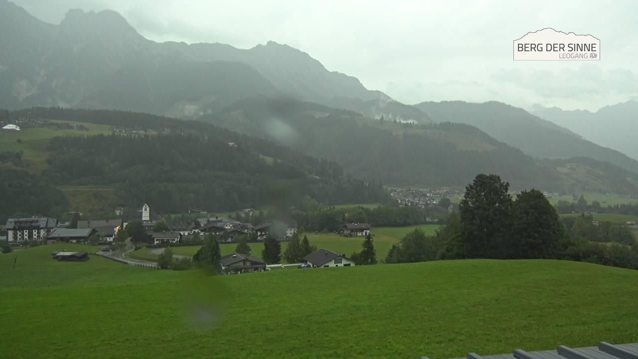 Archiv Foto Webcam Leogang Dorfblick