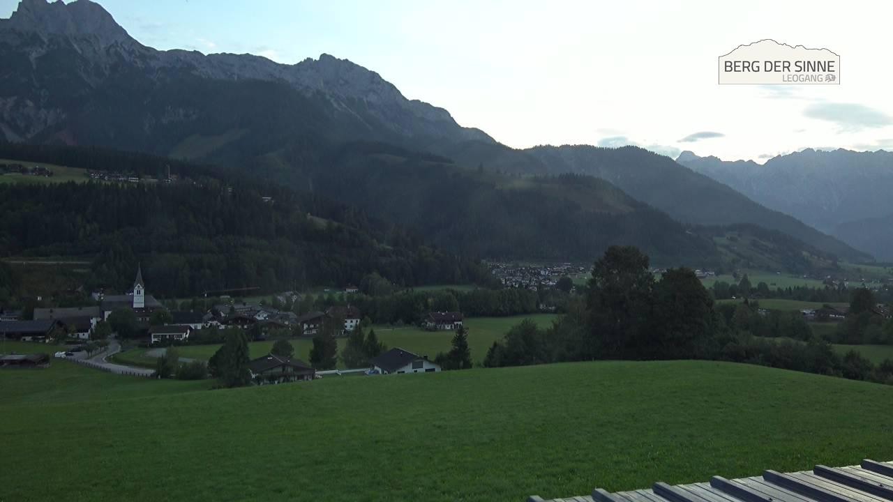 Archiv Foto Webcam Leogang Dorfblick