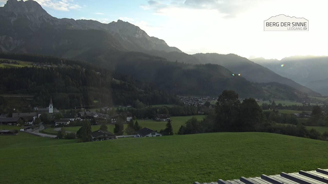Archiv Foto Webcam Leogang Dorfblick