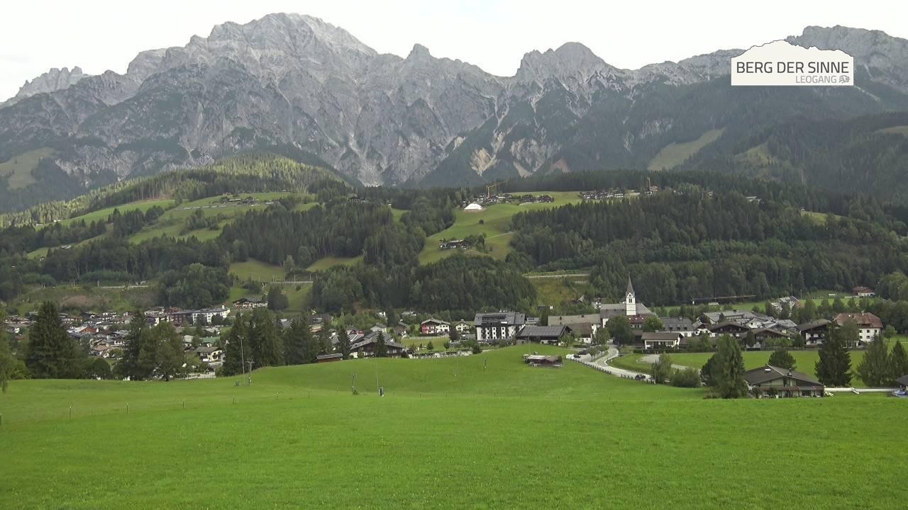 Archiv Foto Webcam Leogang Dorfblick