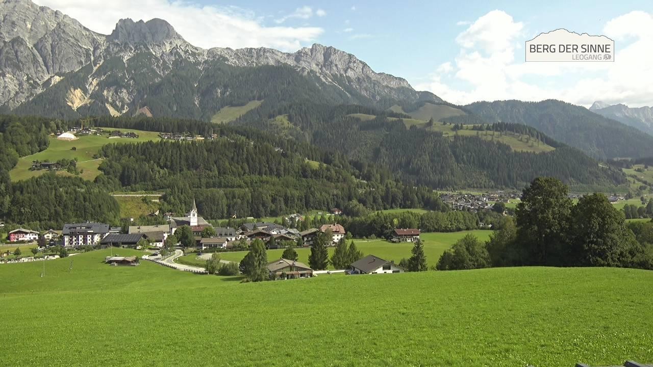 Archiv Foto Webcam Leogang Dorfblick
