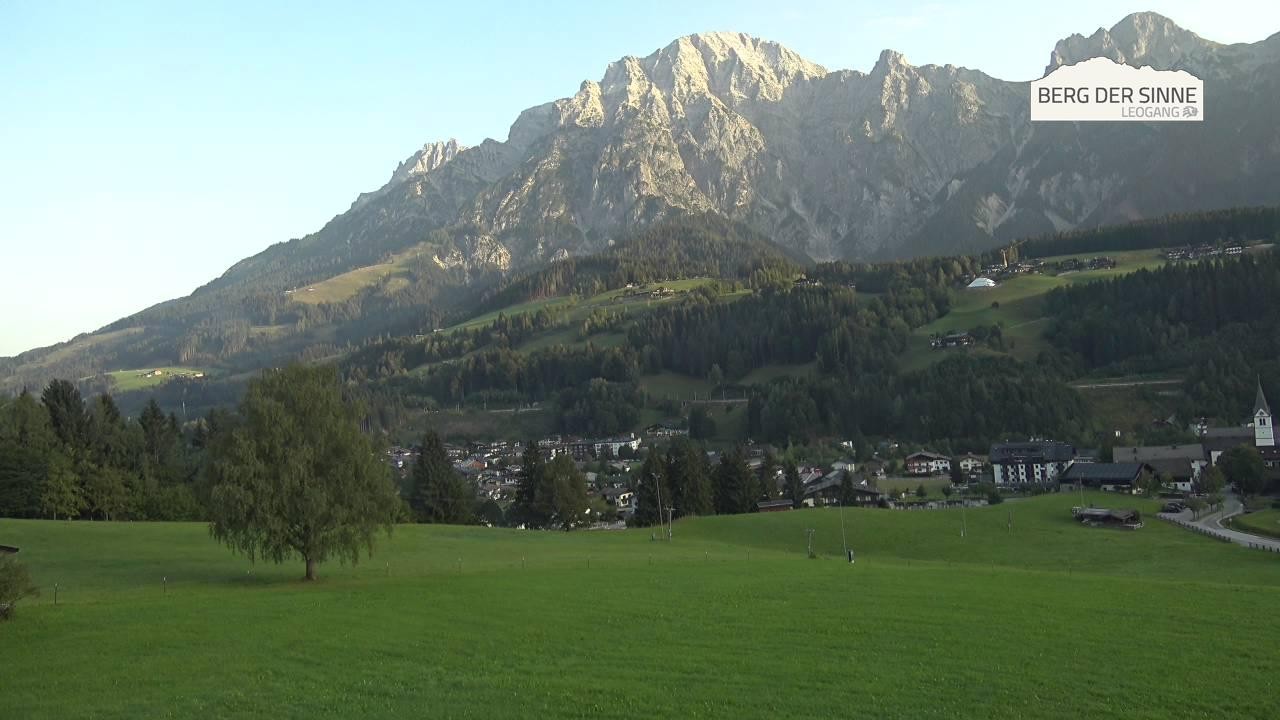 Archiv Foto Webcam Leogang Dorfblick