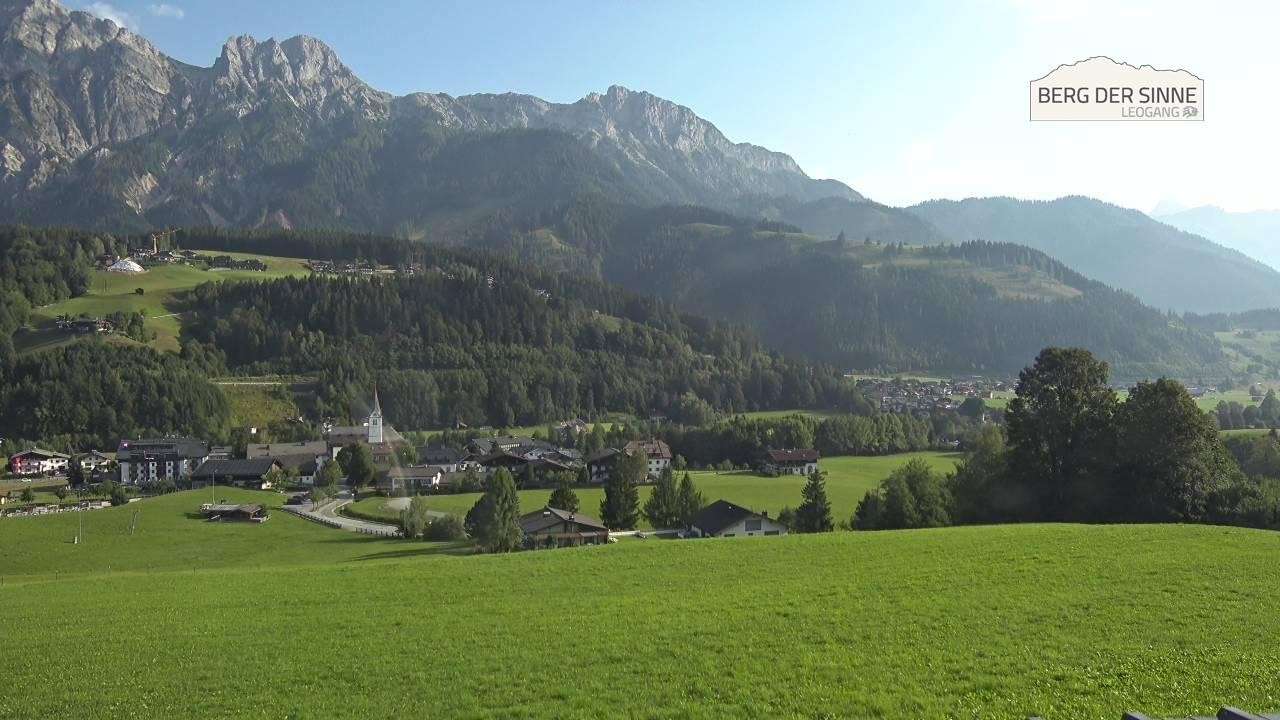 Archiv Foto Webcam Leogang Dorfblick