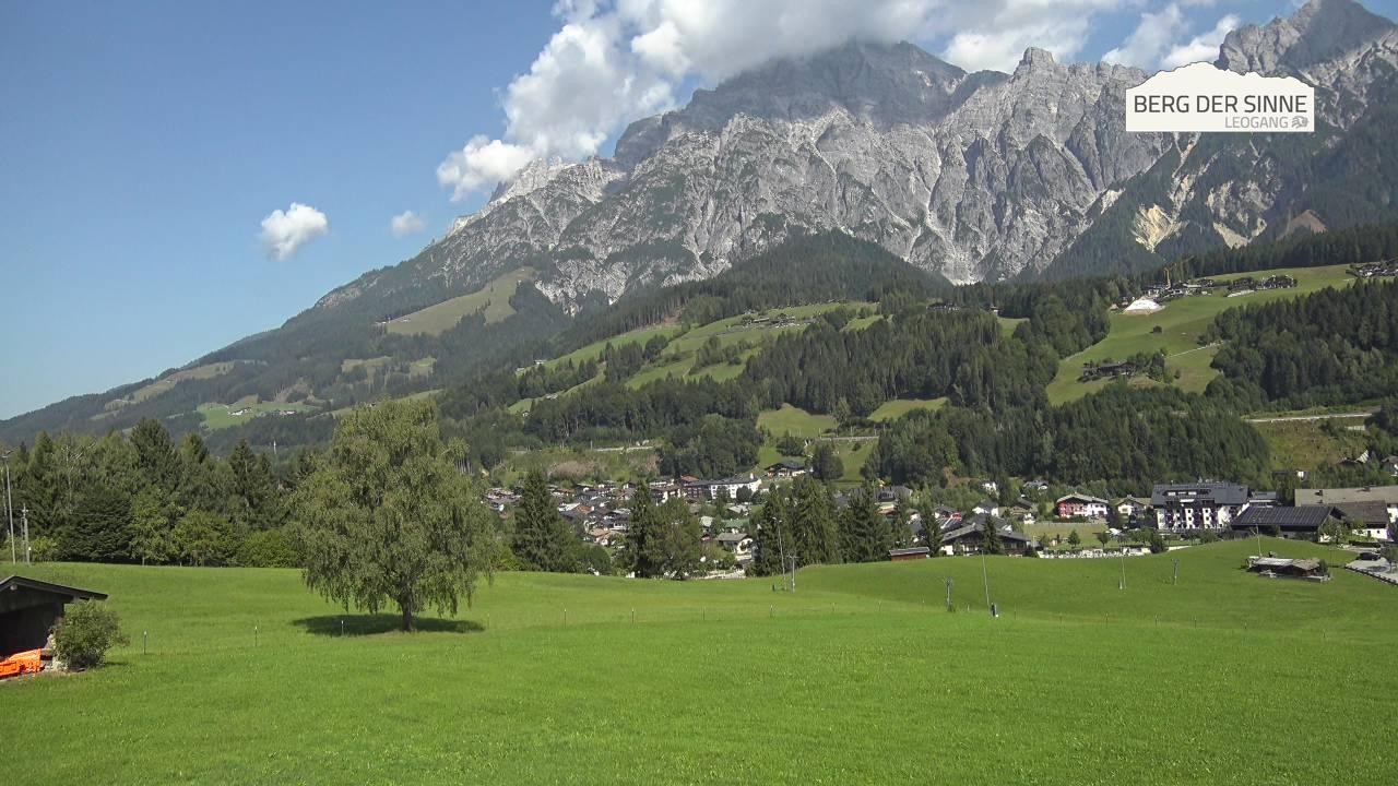 Archiv Foto Webcam Leogang Dorfblick