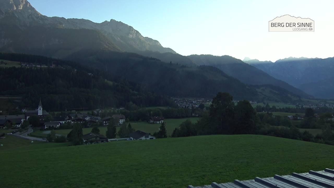 Archiv Foto Webcam Leogang Dorfblick