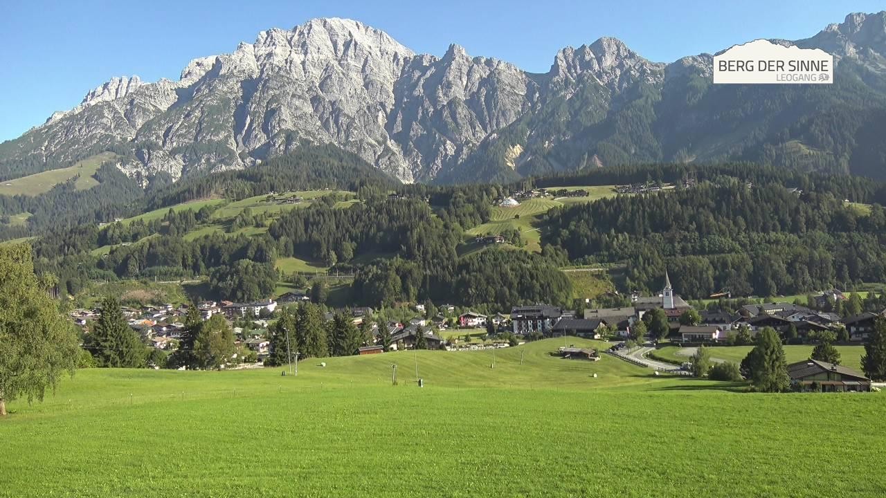 Archiv Foto Webcam Leogang Dorfblick