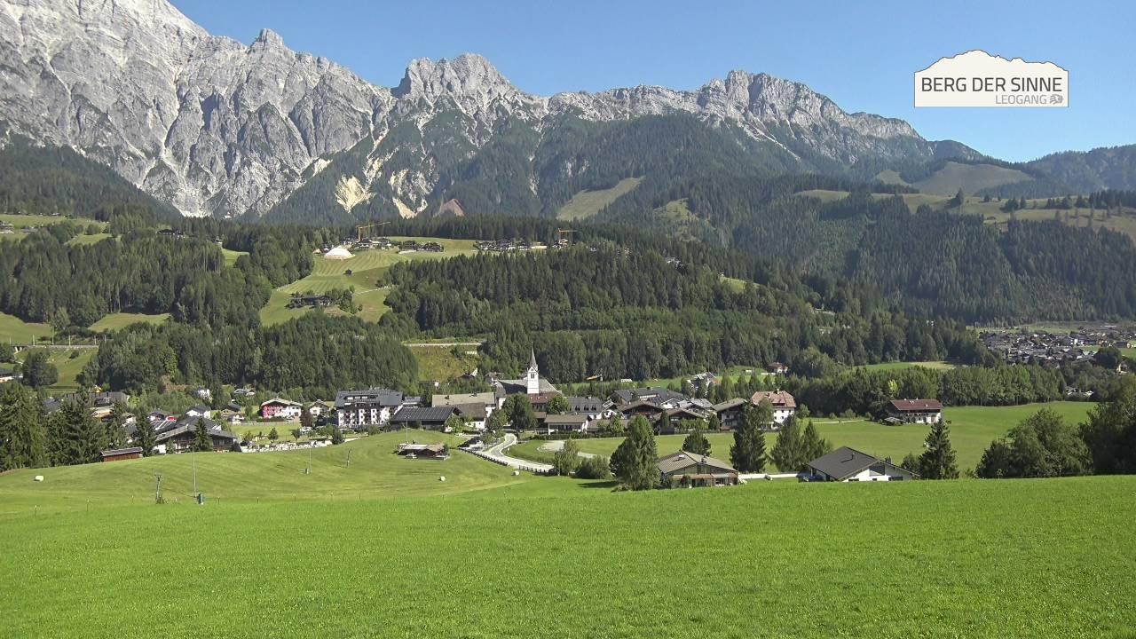 Archiv Foto Webcam Leogang Dorfblick