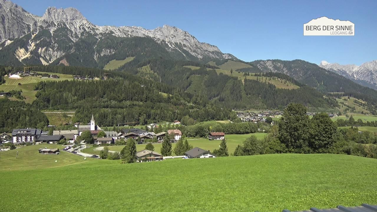 Archiv Foto Webcam Leogang Dorfblick