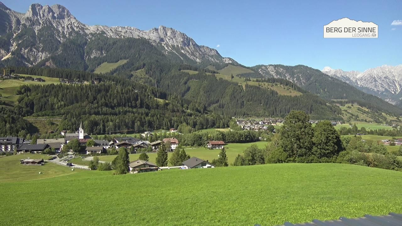 Archiv Foto Webcam Leogang Dorfblick