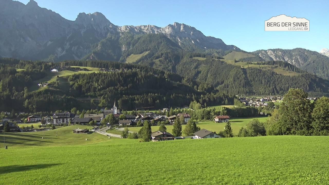 Archiv Foto Webcam Leogang Dorfblick