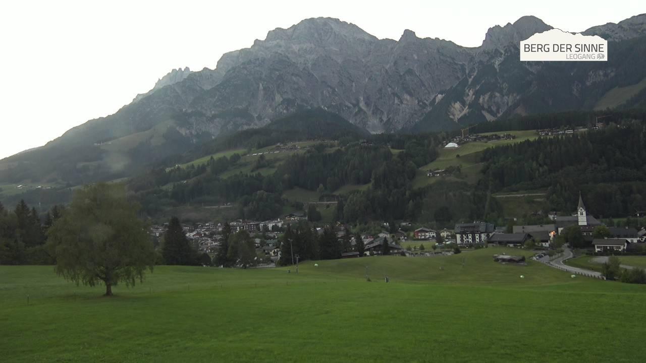 Archiv Foto Webcam Leogang Dorfblick