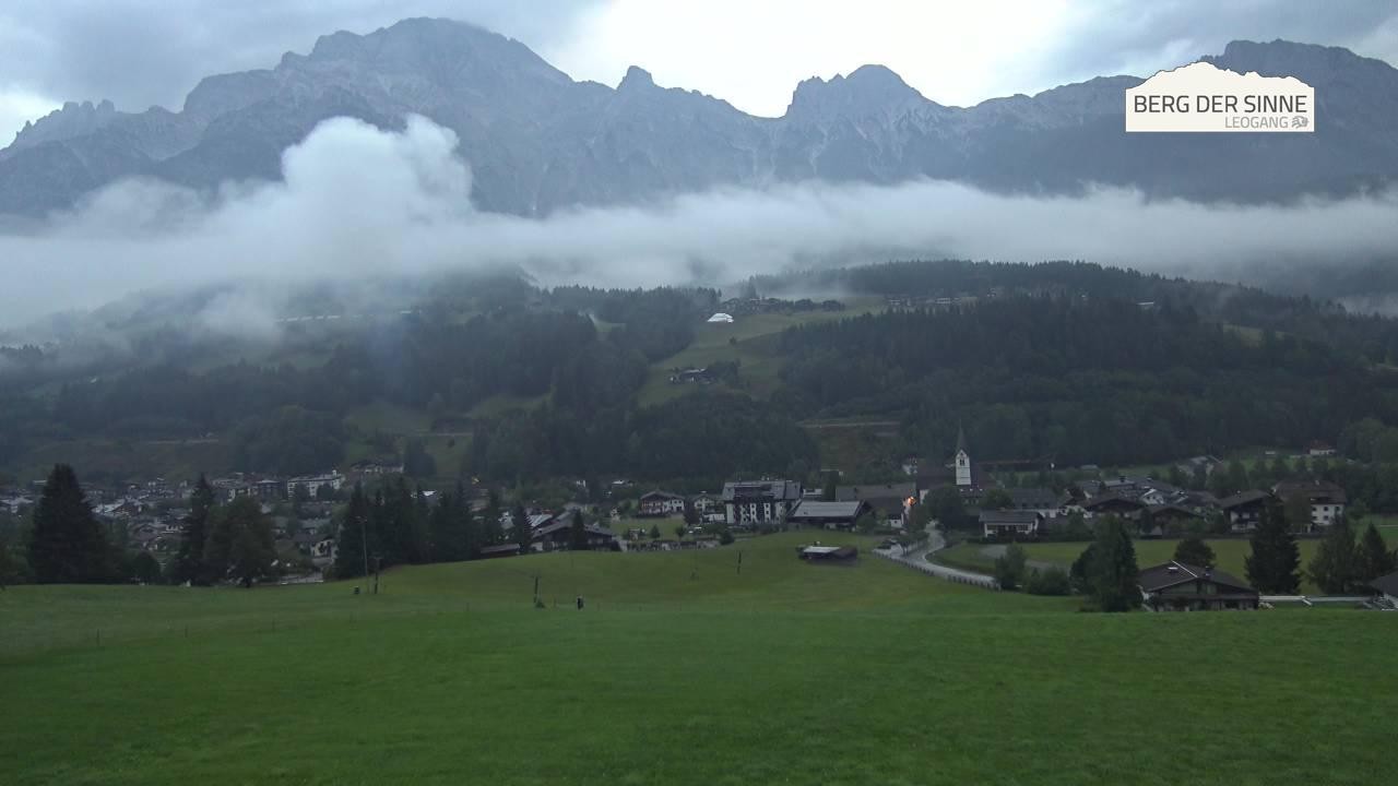 Archiv Foto Webcam Leogang Dorfblick